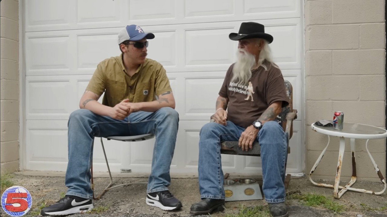 The Man Who Lives with Bigfoot backdrop