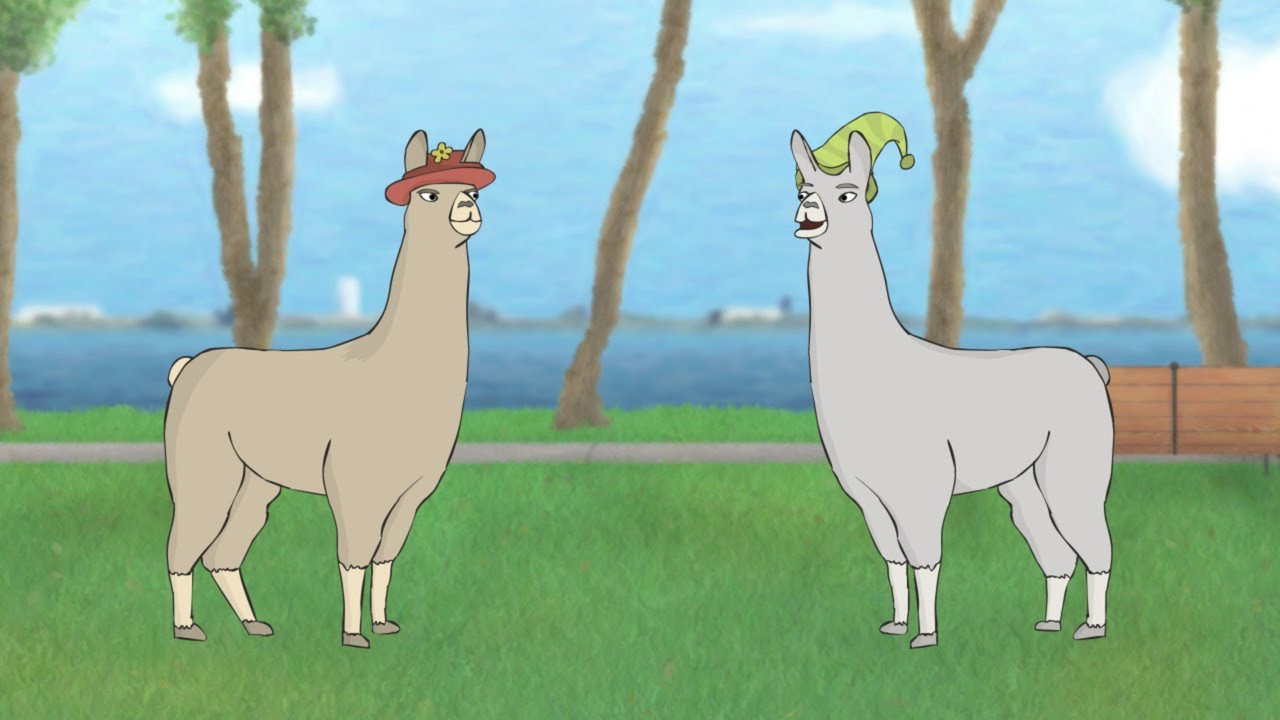 Llamas with Hats 5 backdrop