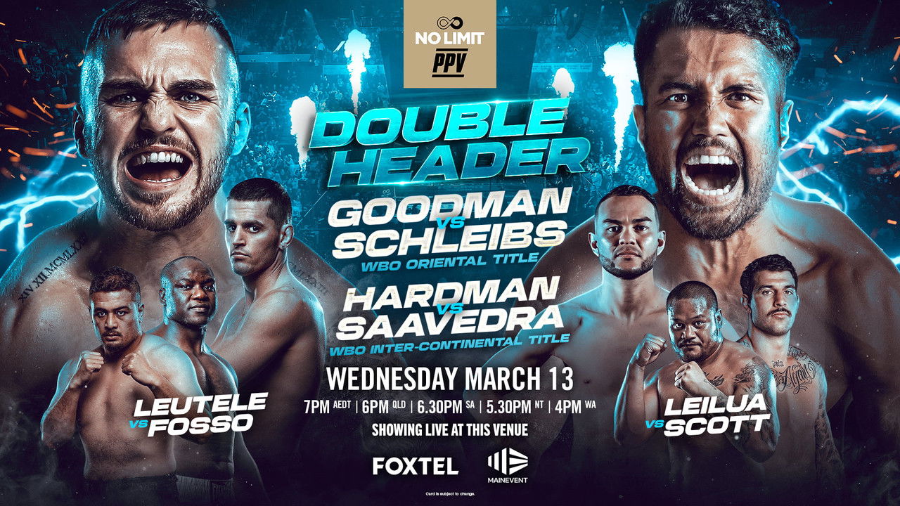 Sam Goodman vs. Mark Schleibs backdrop