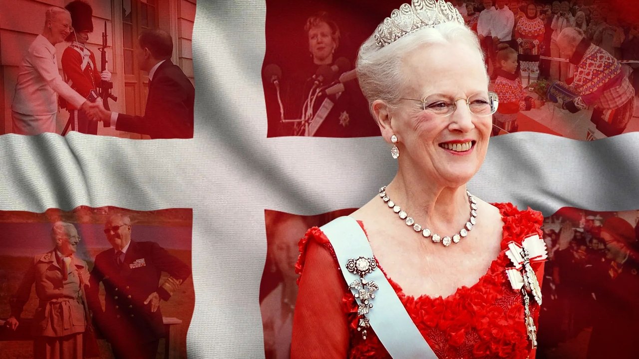 Queen Margaret II - 50 years for Denmark backdrop
