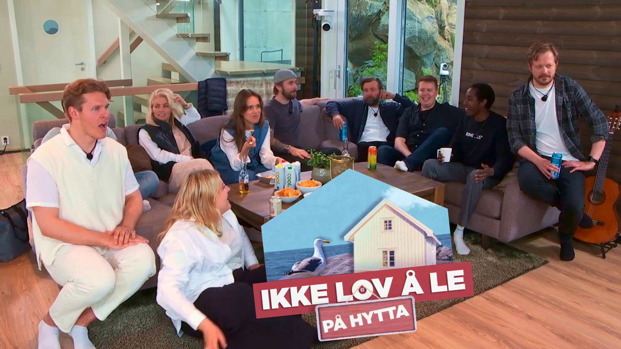 Ikke lov å le på hytta backdrop