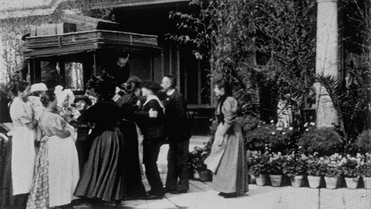 Arrivée en voiture backdrop