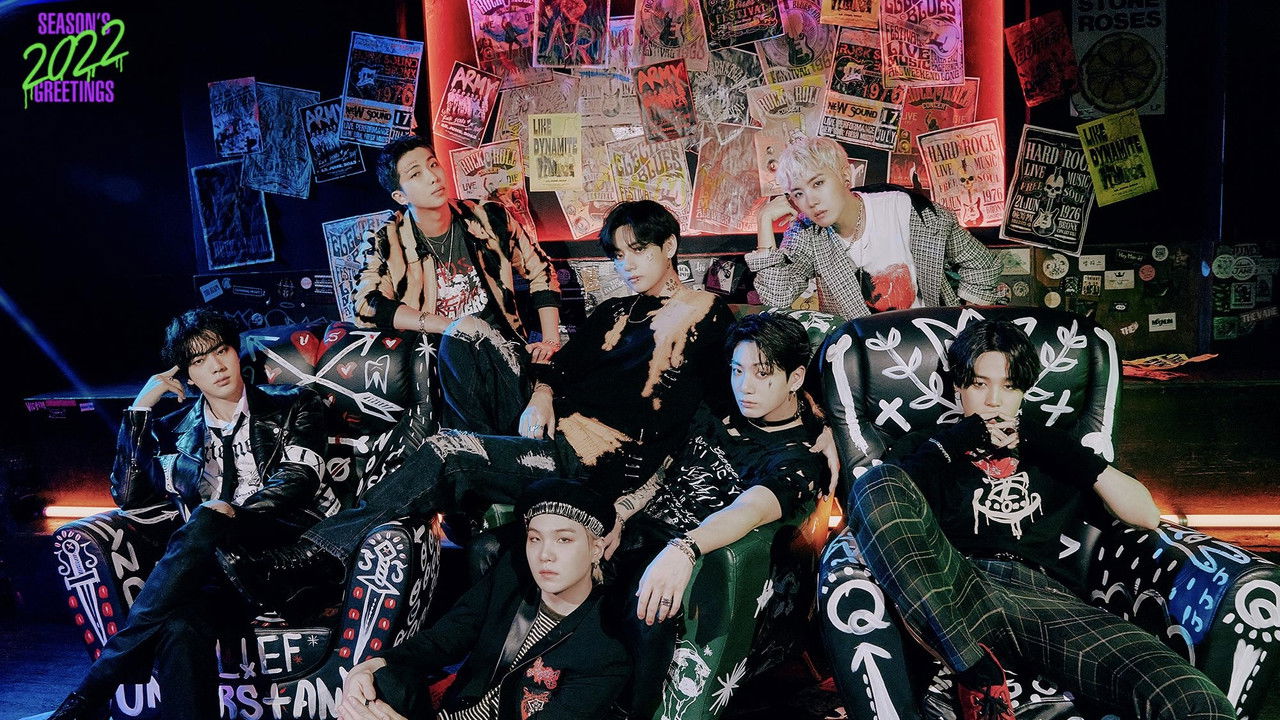 BTS 2022 Season's Greetings backdrop
