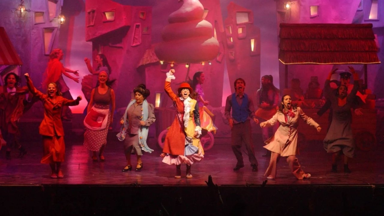 Flinderella in the theater backdrop