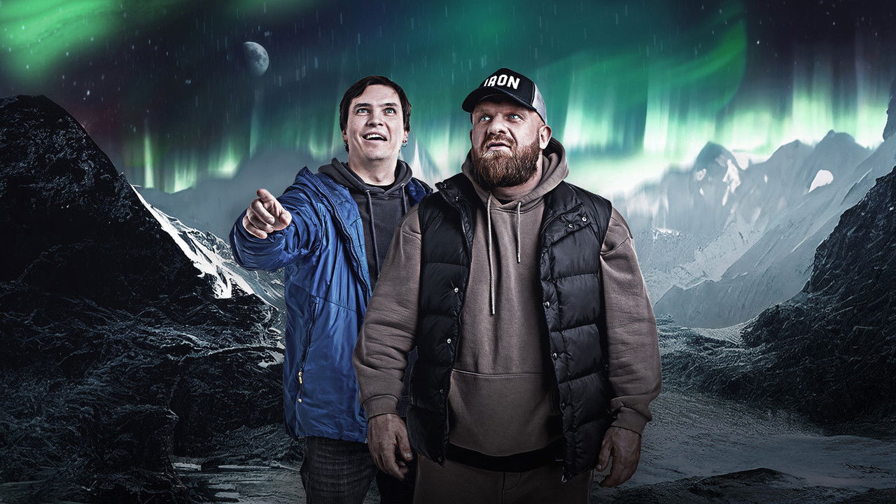 Iki Šiaurės pašvaistės backdrop