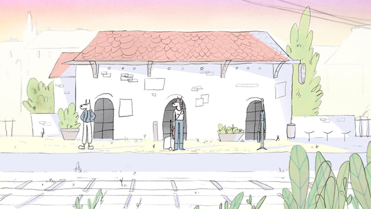 Train de vie backdrop