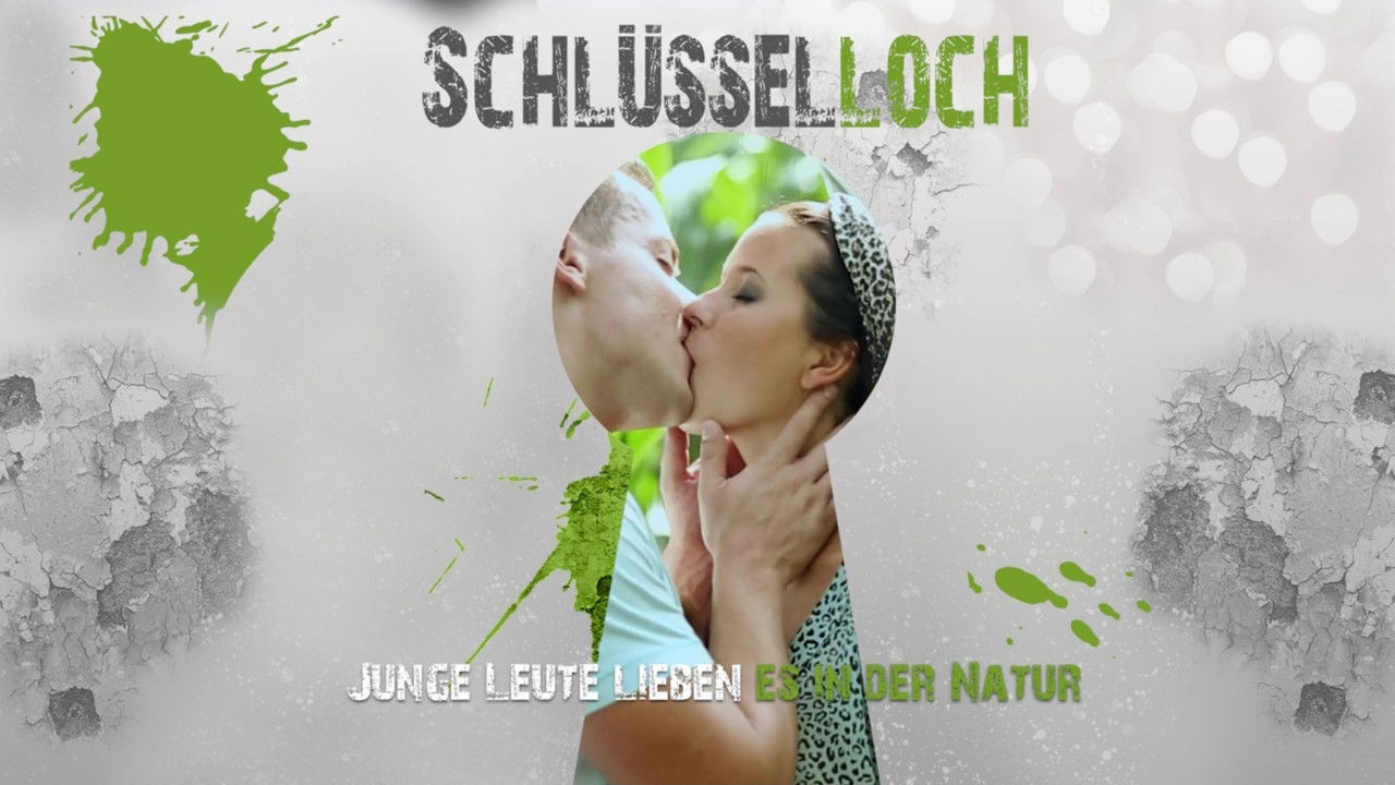 Schlüsselloch - Junge Leute lieben es in der Natur backdrop