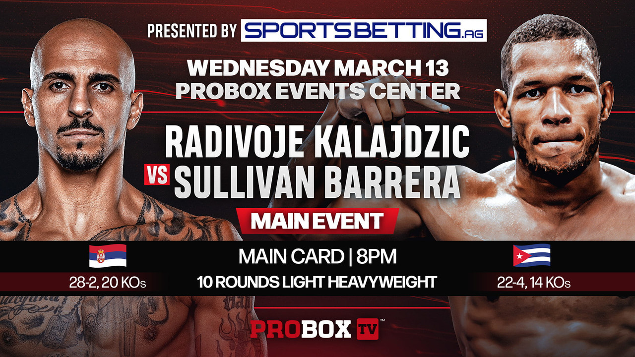 Radivoje Kalajdzic vs. Sullivan Barrera backdrop