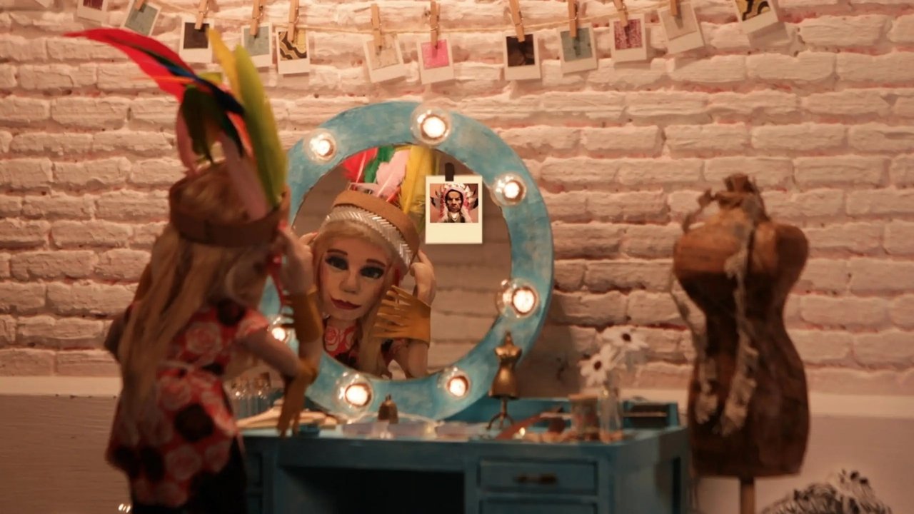 Naked Island - Hipster Headdress backdrop