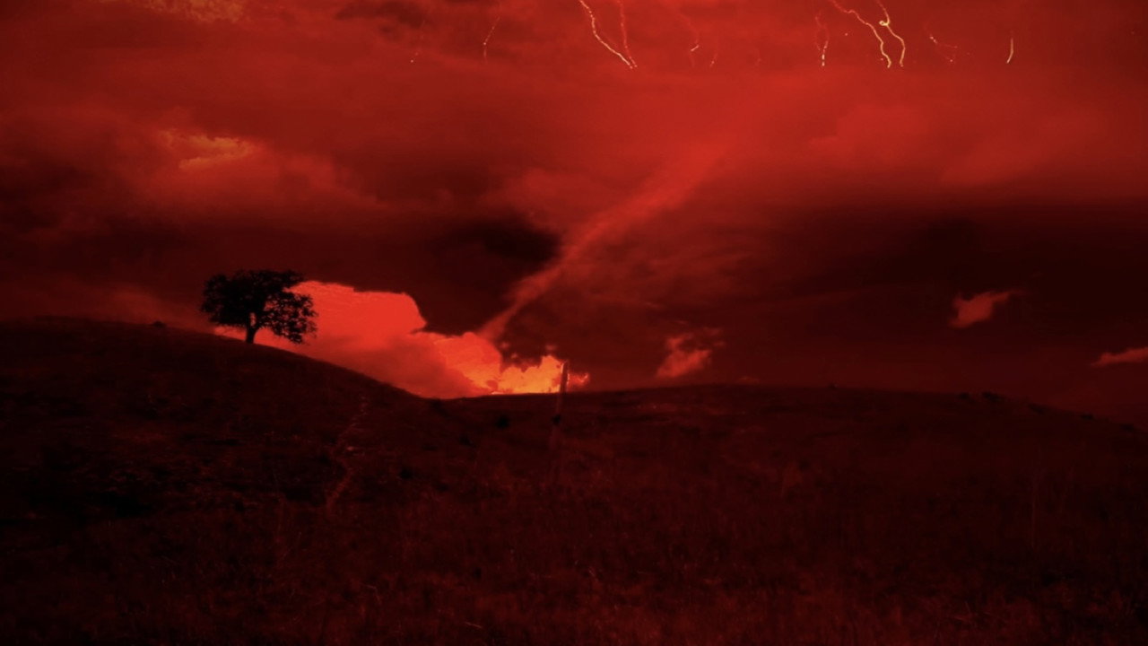 Red Weather backdrop