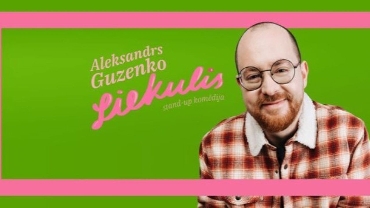 Liekulis. Aleksandra Guzenko stand-up izrāde backdrop