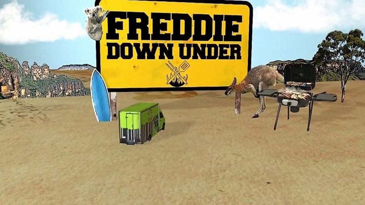 Freddie Down Under backdrop