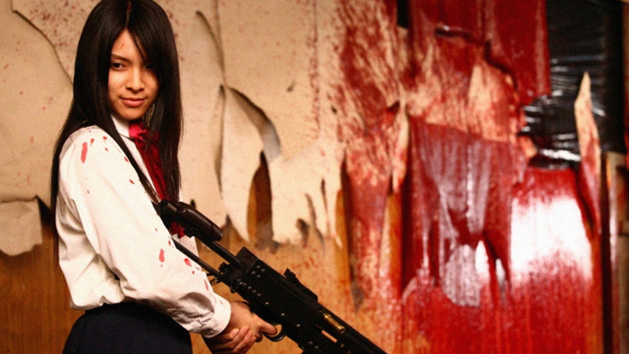 Super Gore Girl backdrop