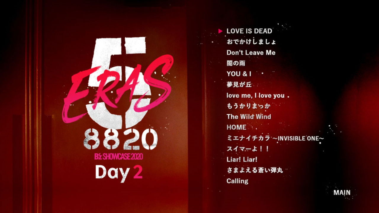 B'z SHOWCASE 2020 -5 ERAS 8820- Day2 backdrop
