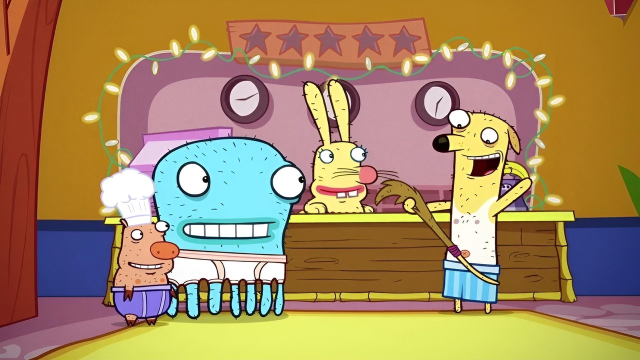 Almost Naked Animals backdrop