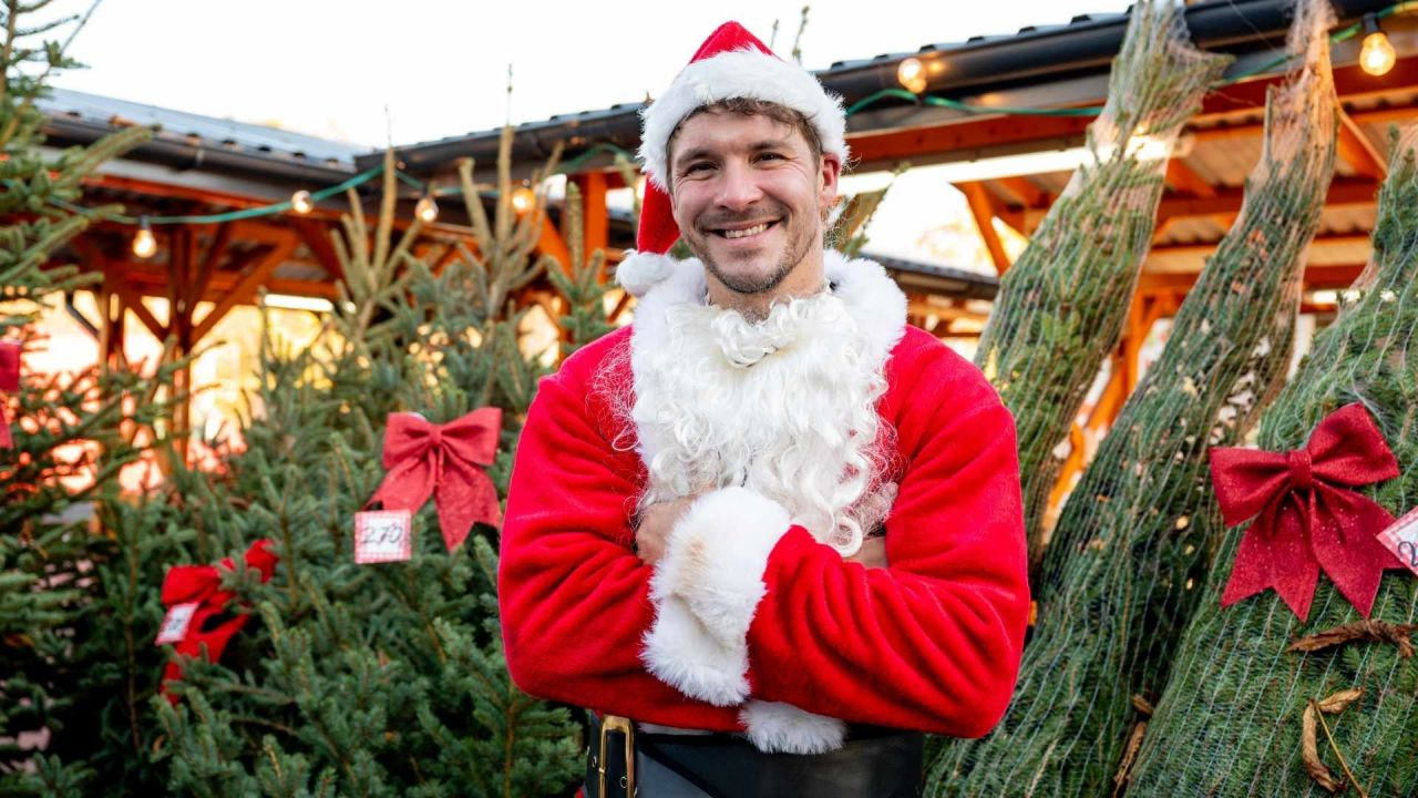 Mikołaj na sygnale backdrop