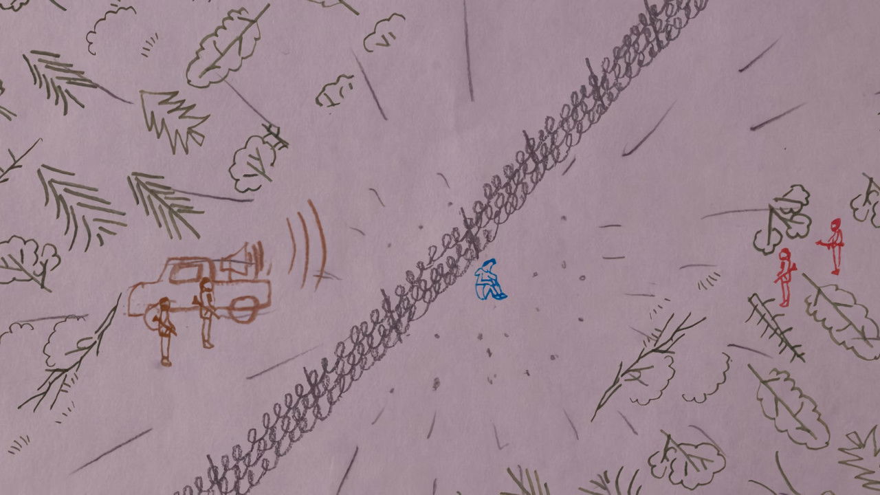 There Are People in the Forest backdrop