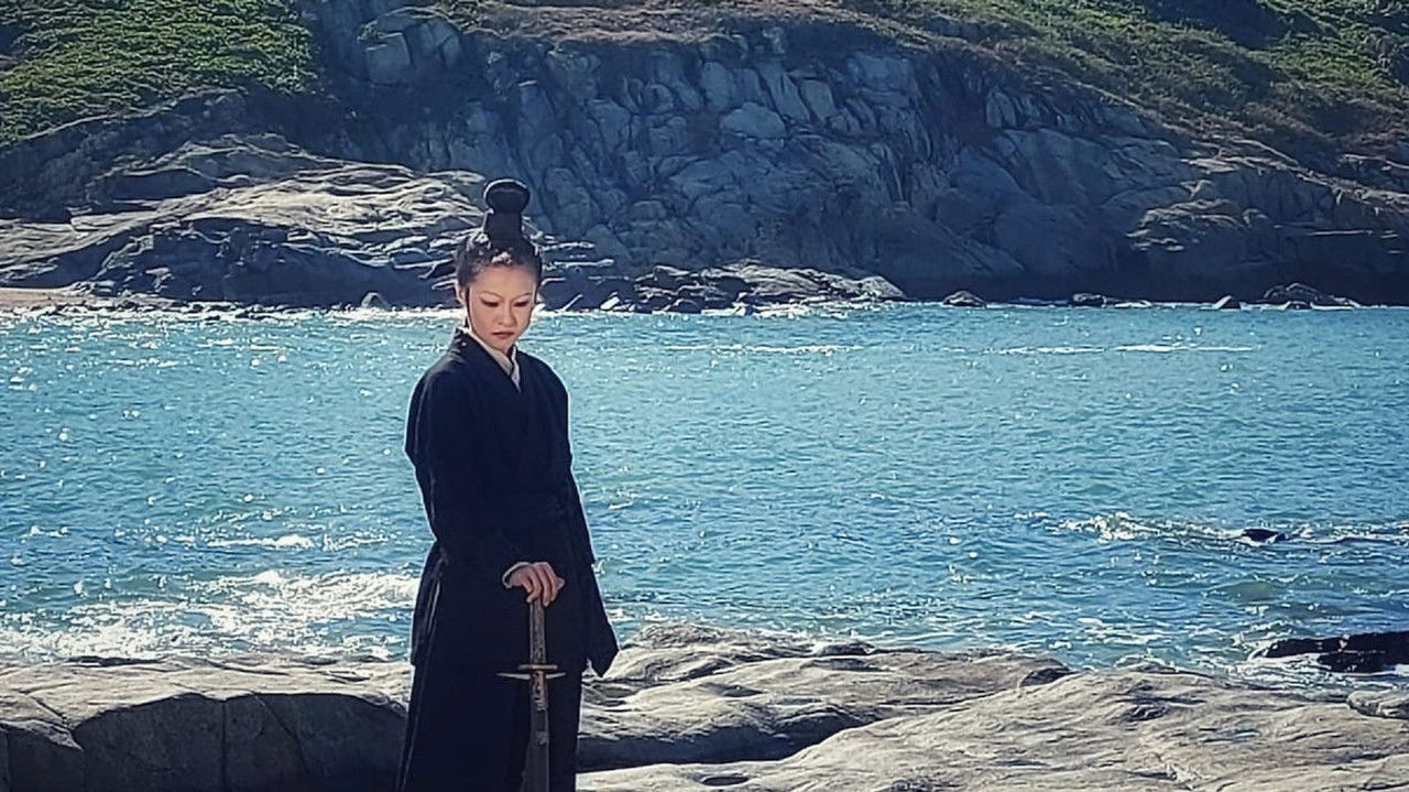 Golden Sword Woman backdrop