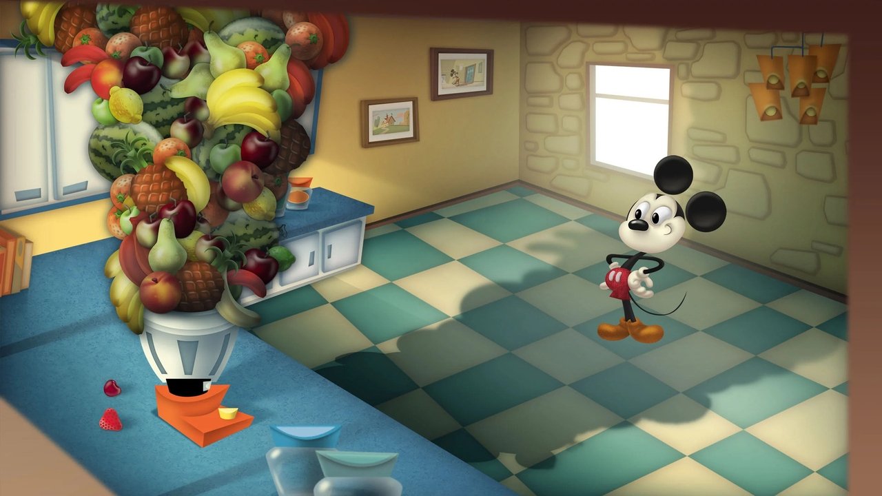 Mickey Mouse & the Juicer of Fruit backdrop