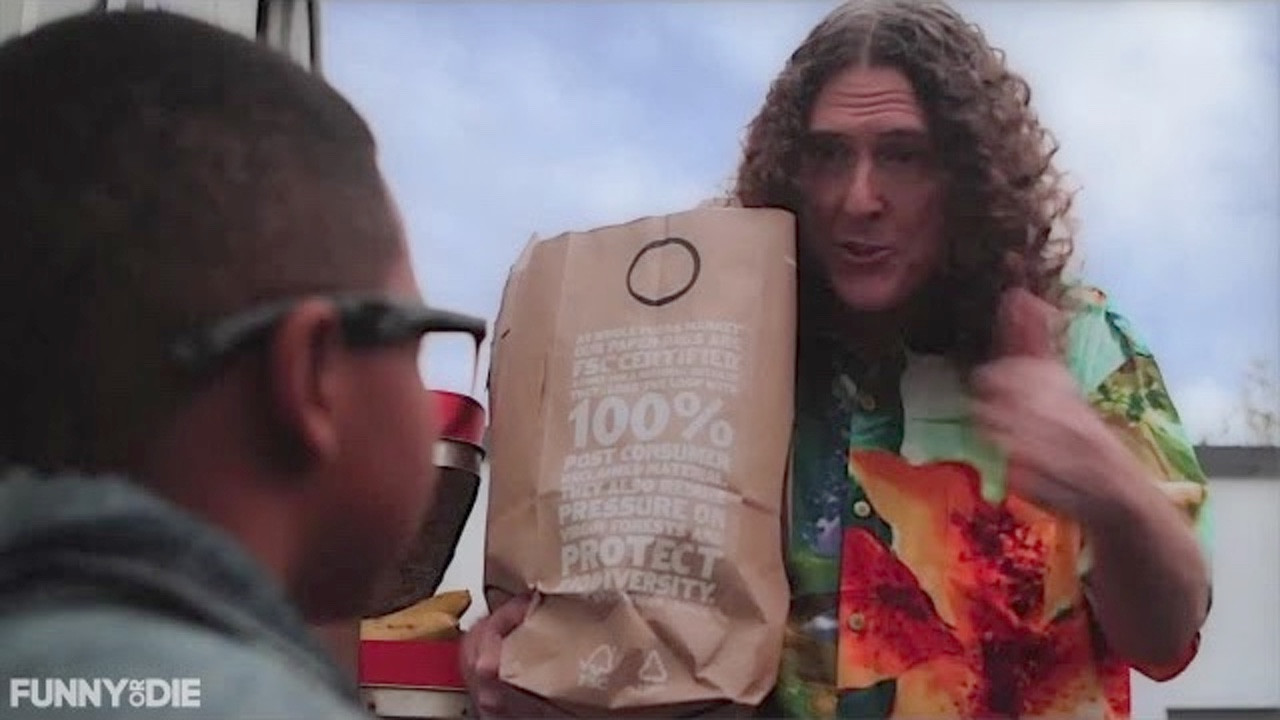 Weird Al Yankovic in 'Like a Version' backdrop