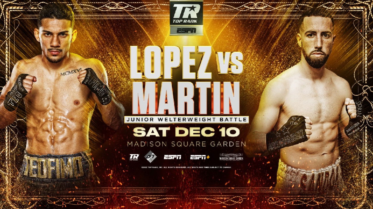 Teofimo Lopez vs. Sandor Martin backdrop