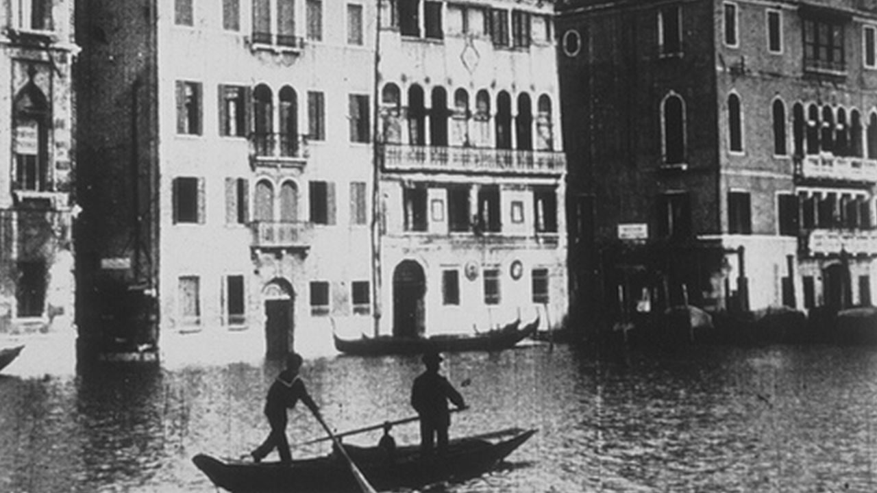 Panorama of the Grand Canal Taken from a Boat backdrop