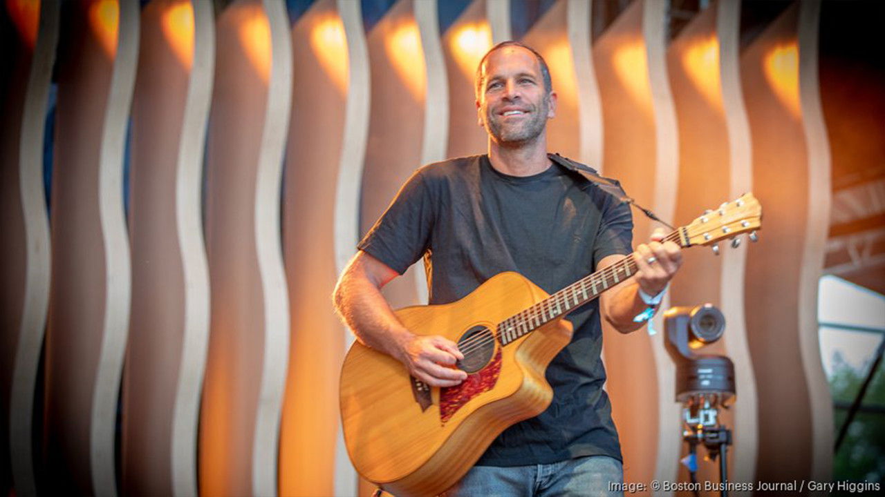 Jack Johnson at Levitate Music & Arts Festival backdrop