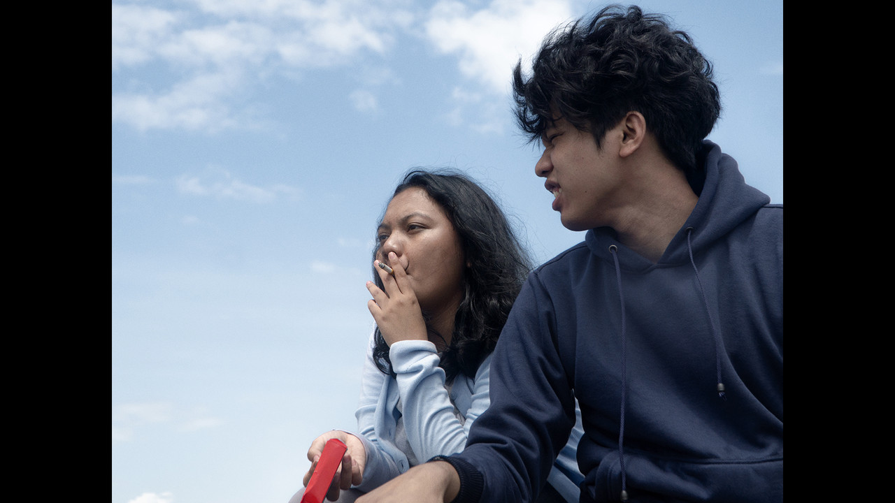 Burning Blue backdrop