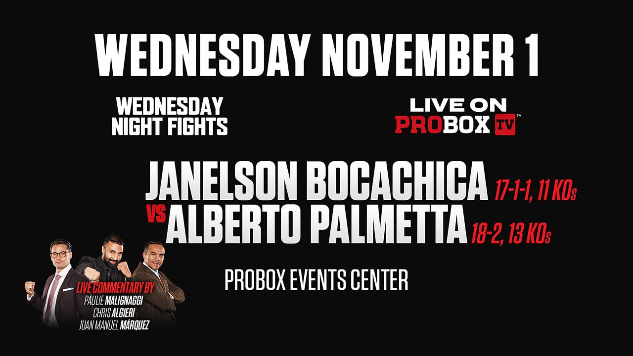 Janelson Bocachica vs. Alberto Palmetta backdrop