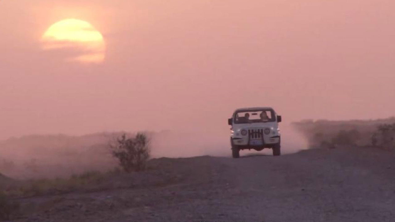 Man On the Road backdrop