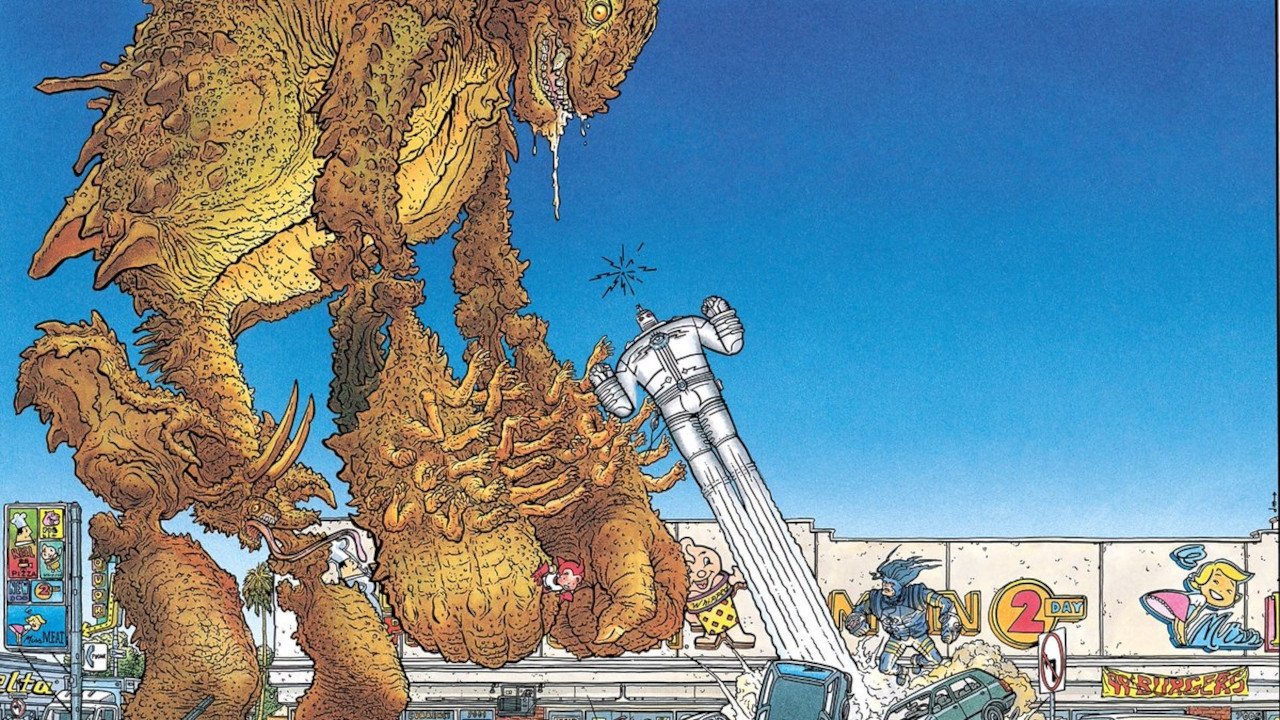 The Big Guy and Rusty the Boy Robot backdrop