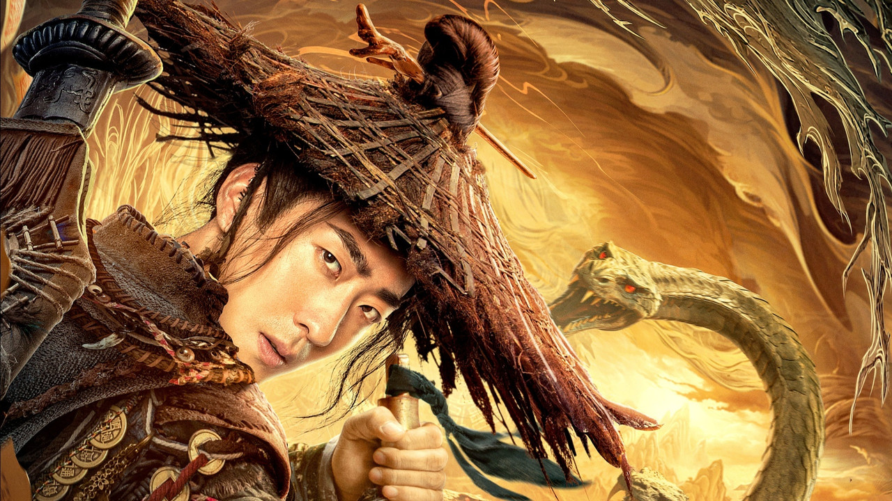 Snaker in Golden backdrop