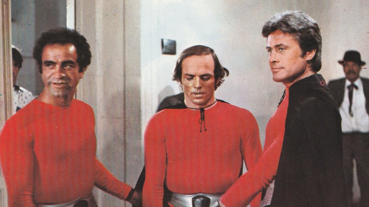 3 Supermen Against Godfather backdrop