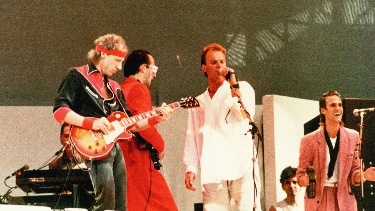 Dire Straits at Live Aid backdrop