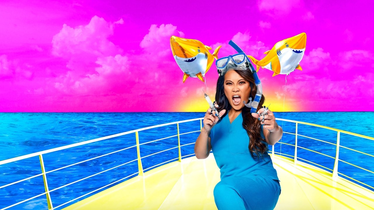 Dr. Pimple Popper Pops Shark Week backdrop