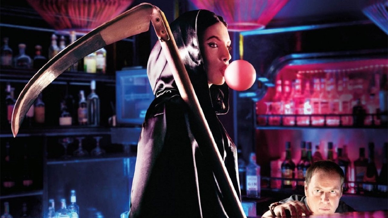 Angela and I backdrop