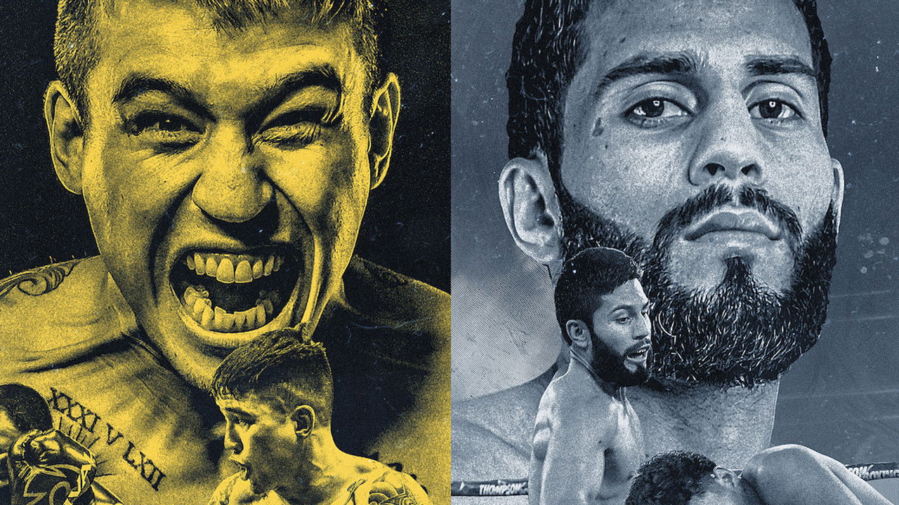 Steve Claggett vs. Miguel Madueno backdrop