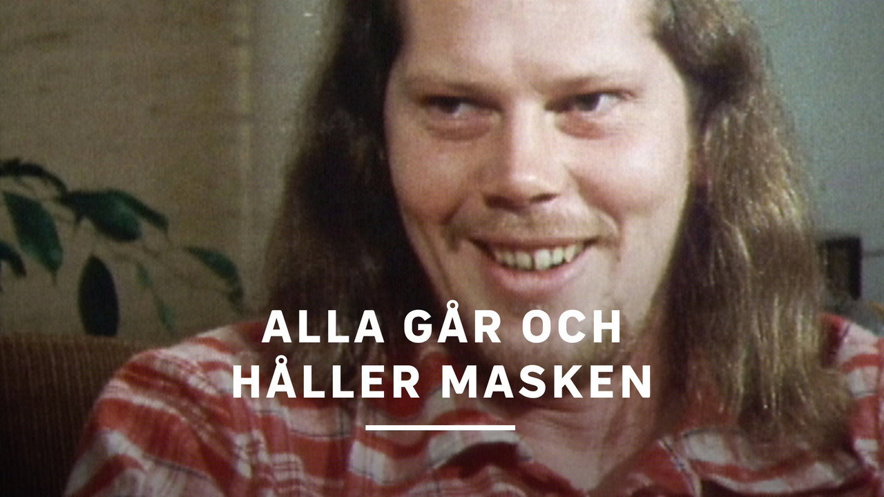 Alla går och håller masken backdrop