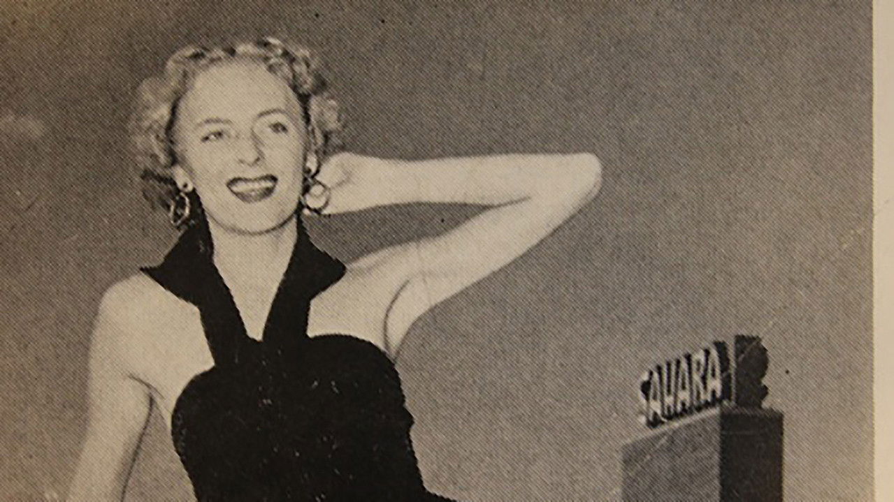 Christine in the Cutting Room backdrop