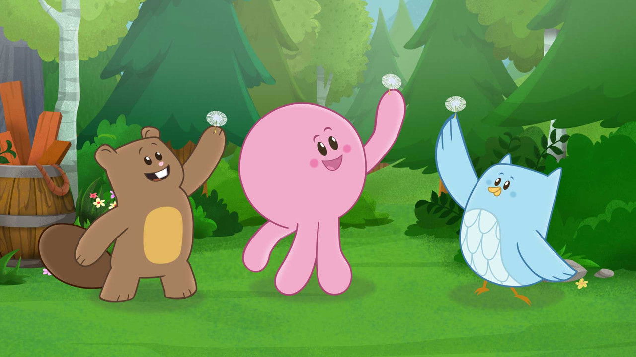 Luna, Chip, & Inkie in The Festival of Wishes backdrop