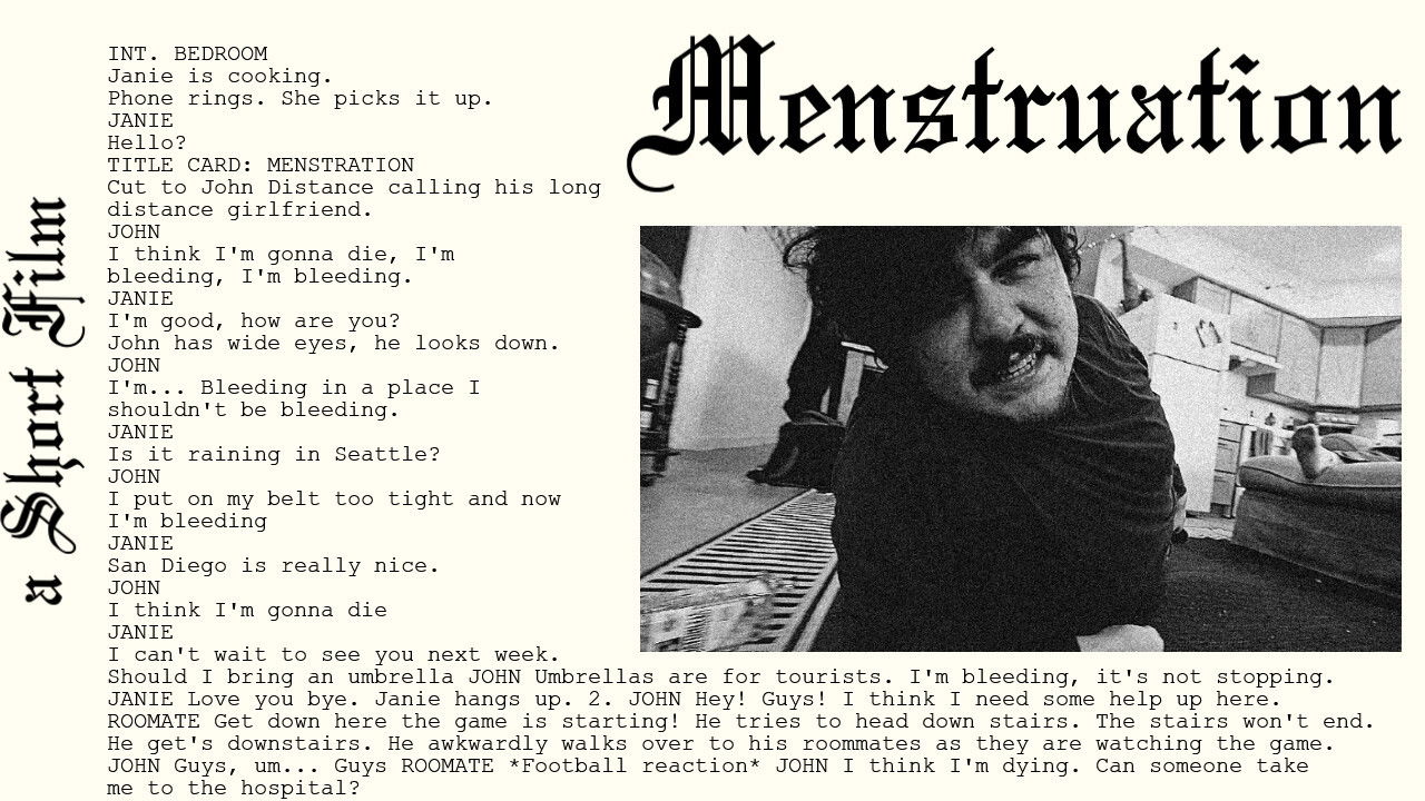 Menstruation backdrop