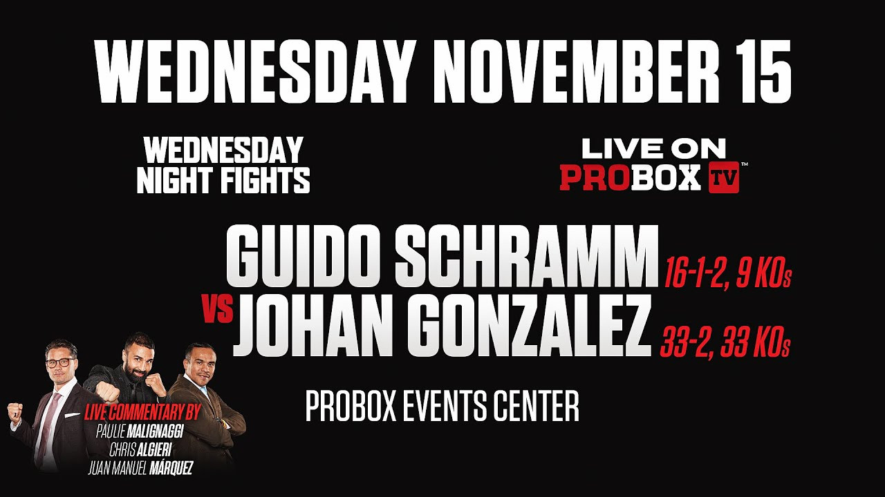 Guido Emmanuel Schramm vs. Johan Gonzalez backdrop