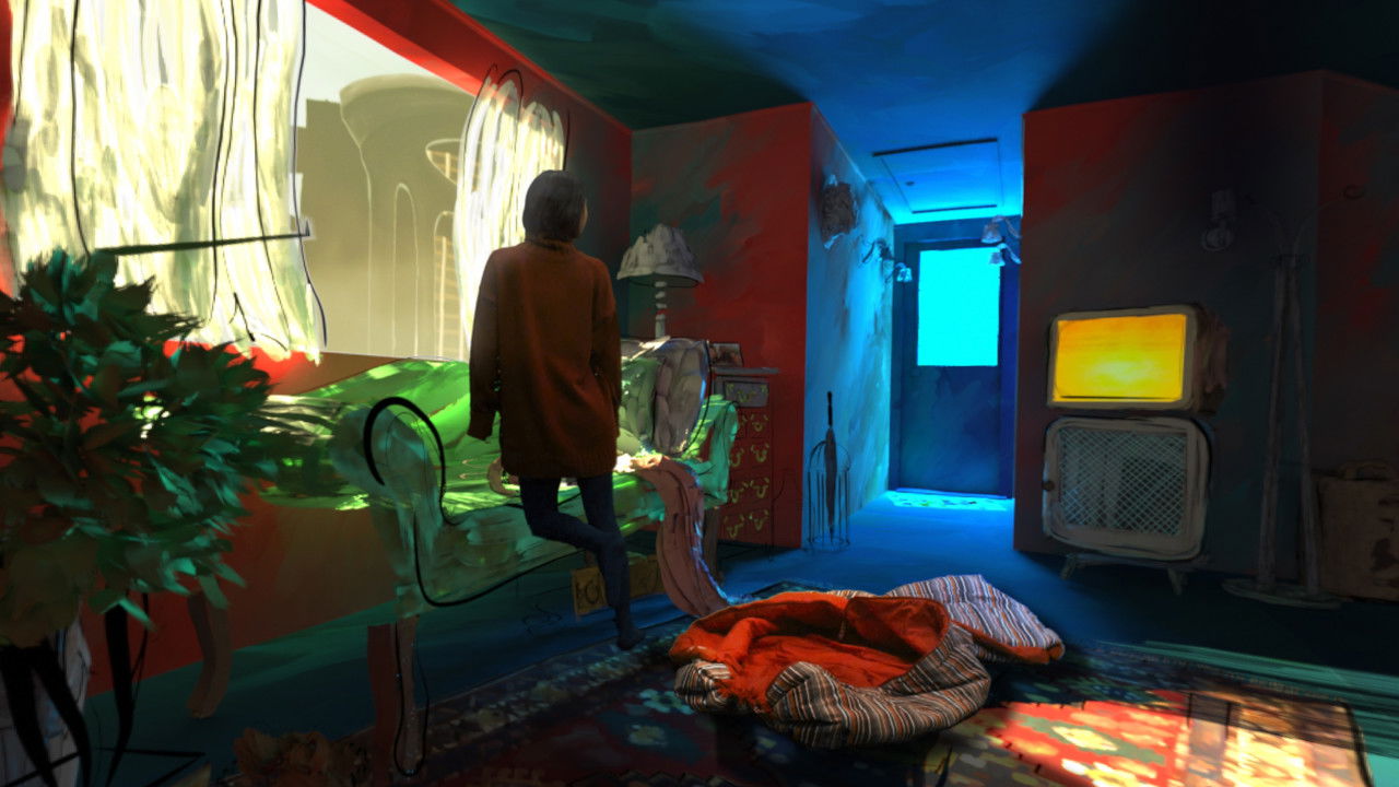 Space X Girl backdrop