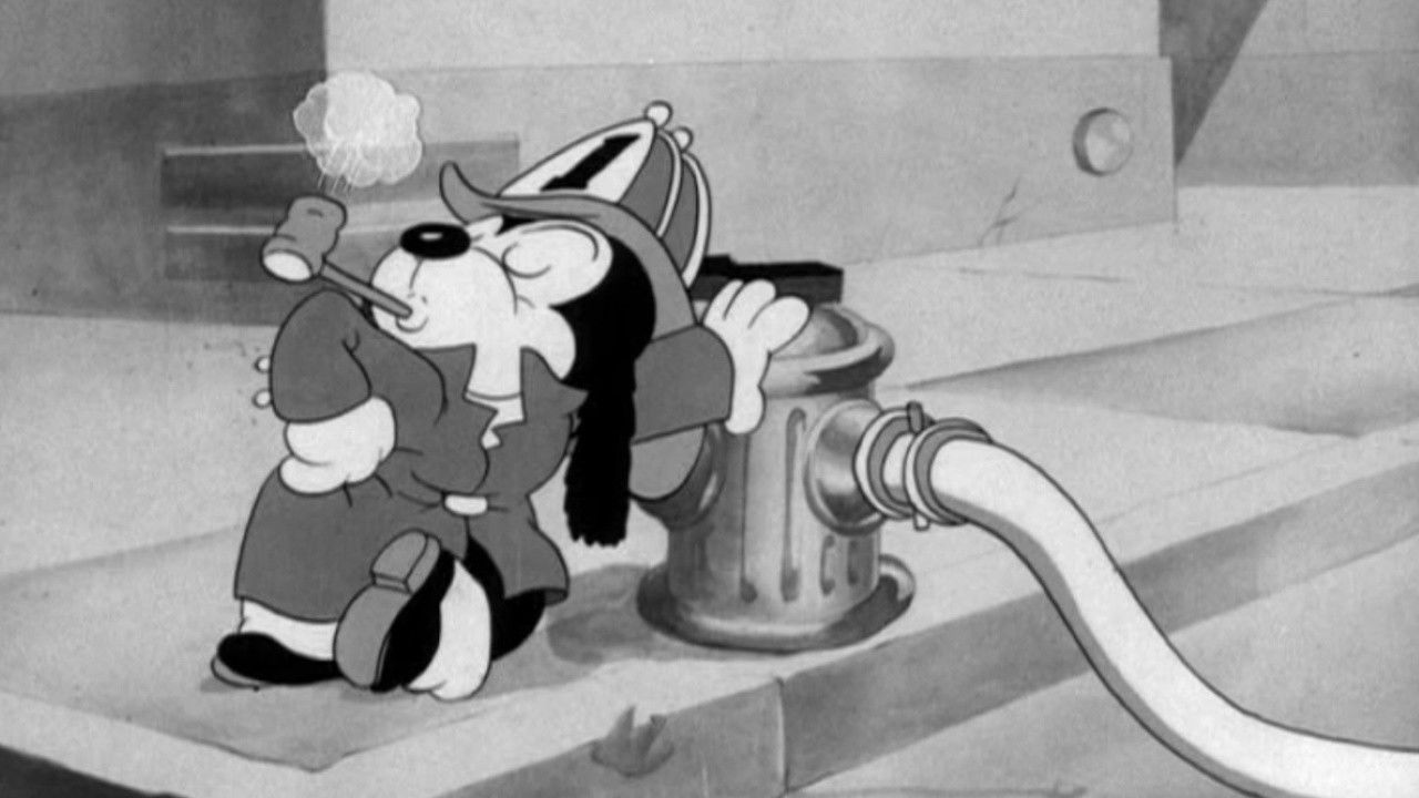 Porky the Fireman backdrop