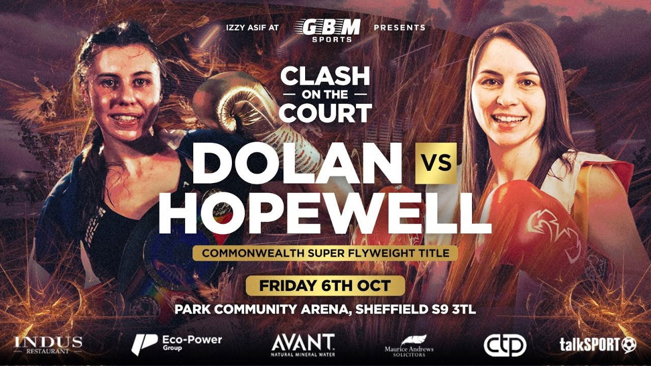Emma Dolan vs. Nicola Hopewell backdrop