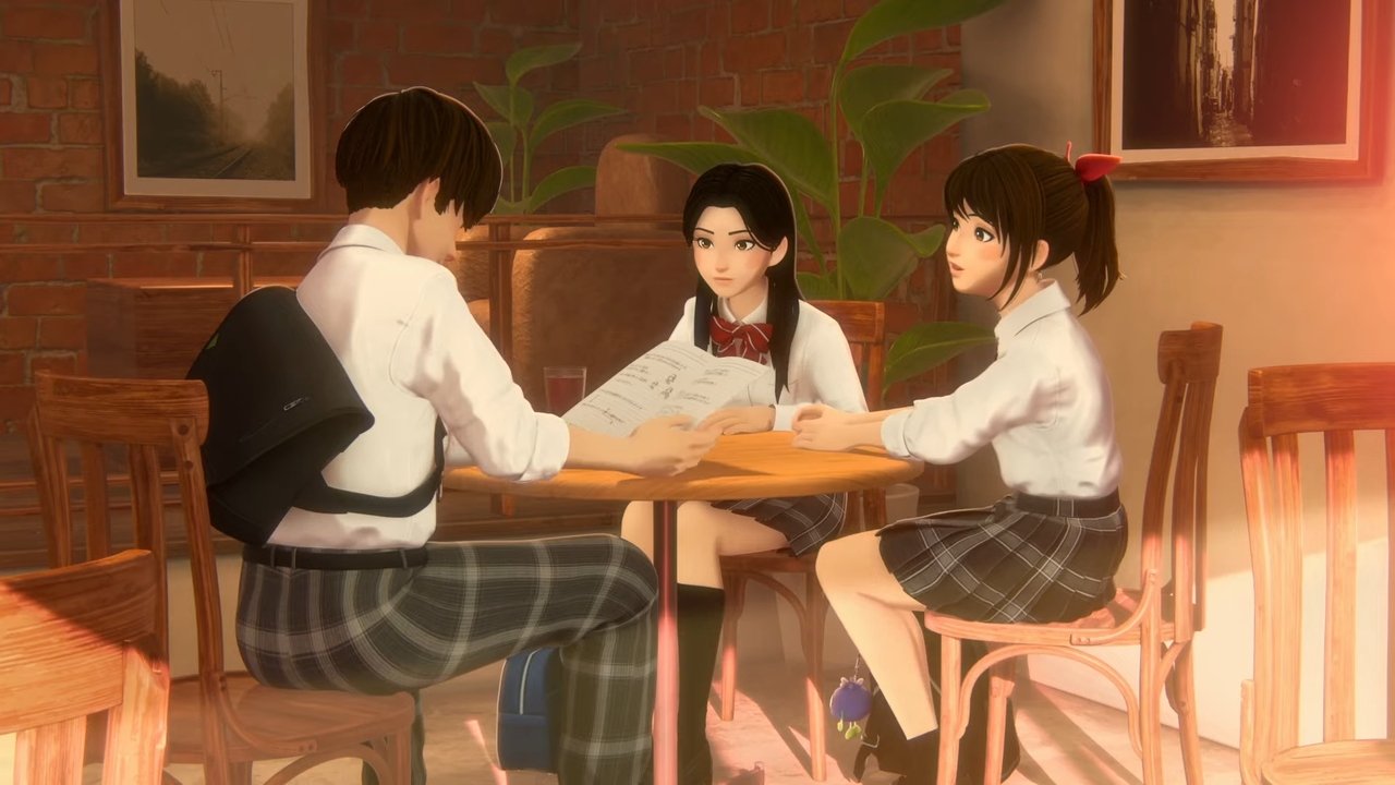 high school girl & the magic notebook backdrop