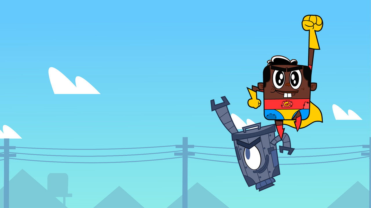 Garbage Boy and Trash Can backdrop