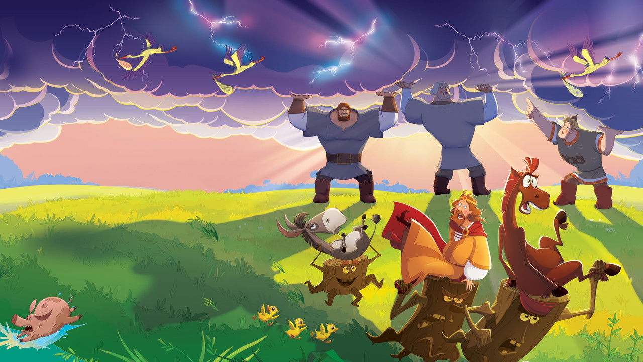 Три богатыря и свет клином backdrop