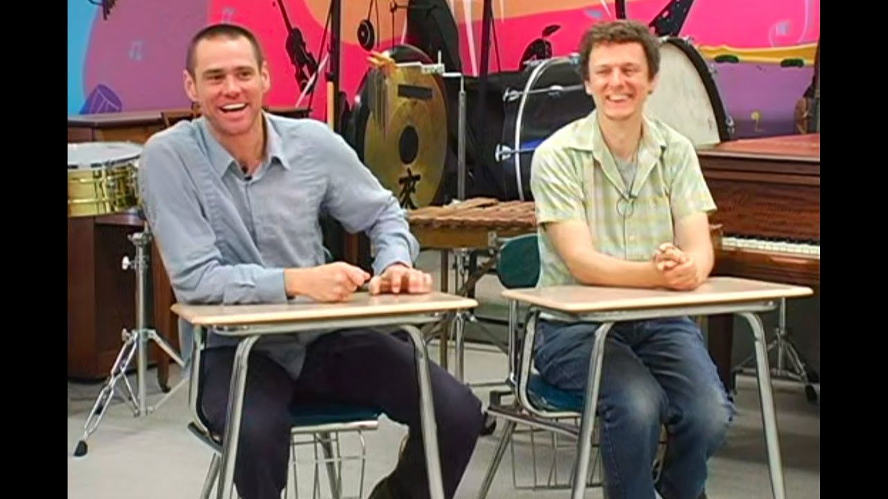 A Conversation with Jim Carrey and Director Michel Gondry backdrop