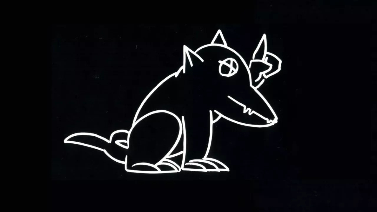 Man bijt hond backdrop